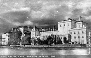 The theatre before 1963 seen by the river