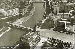 Aerial view of the downtown district before 1963