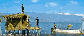 Dojran lake tradition - fishing in the huts