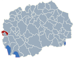 Municipality of Debar map