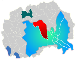 Municipality of Gjorce Petrov map