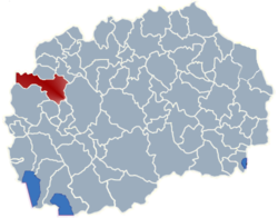 Municipality of Gostivar map