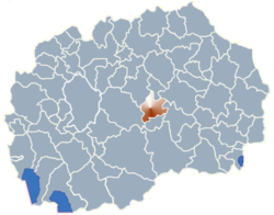 Municipality of Gradsko map