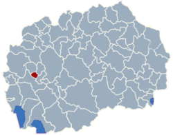 Municipality of Kicevo map