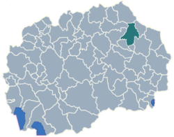 Municipality of Kocani map