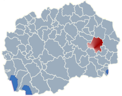 Municipality of Radovis map