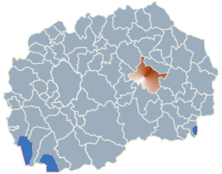 Municipality of Stip map