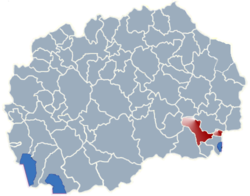 Municipality of Valandovo map