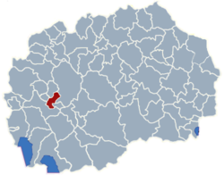 Municipality of Vranestica map