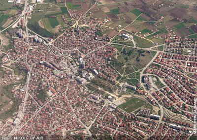 Aerial view of Sveti Nikole