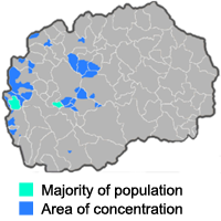 Areas of Macedonian muslims