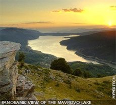 Panoramic view of Mavrovo Lake